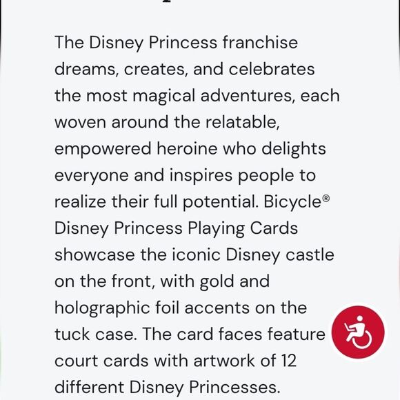 Bicycle Disney Princess Playing Cards - Picture 7 of 9